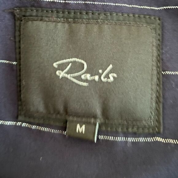 Rails Lydia Panama Stripe Navy Dress Size Medium - Picture 7 of 12